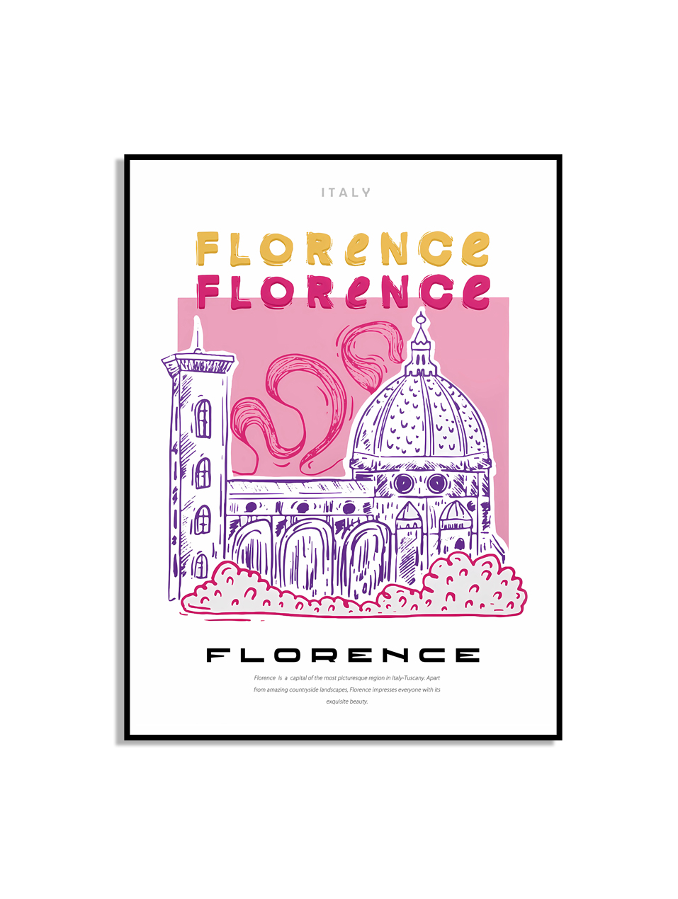 Affiche Florence Paysage urbain