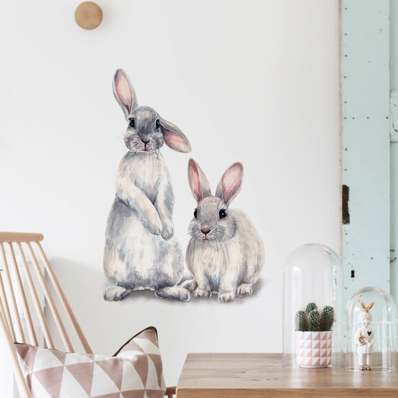 Sticker mural - Lapins