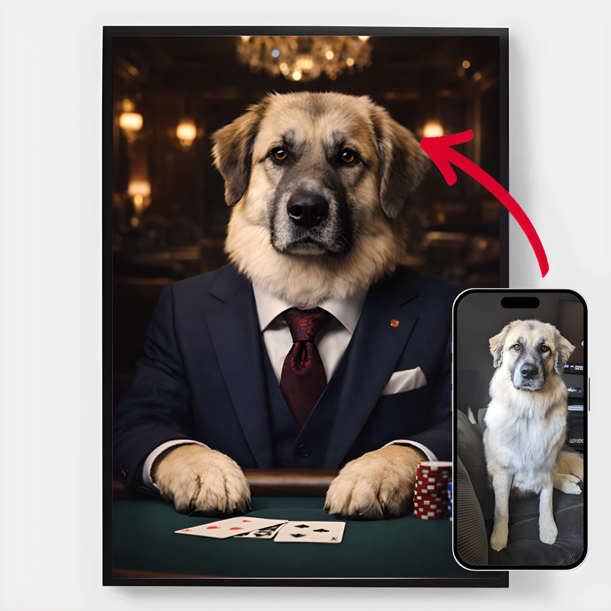 Affiche Personnalisée - Joueur de Pawker - Affiche IA