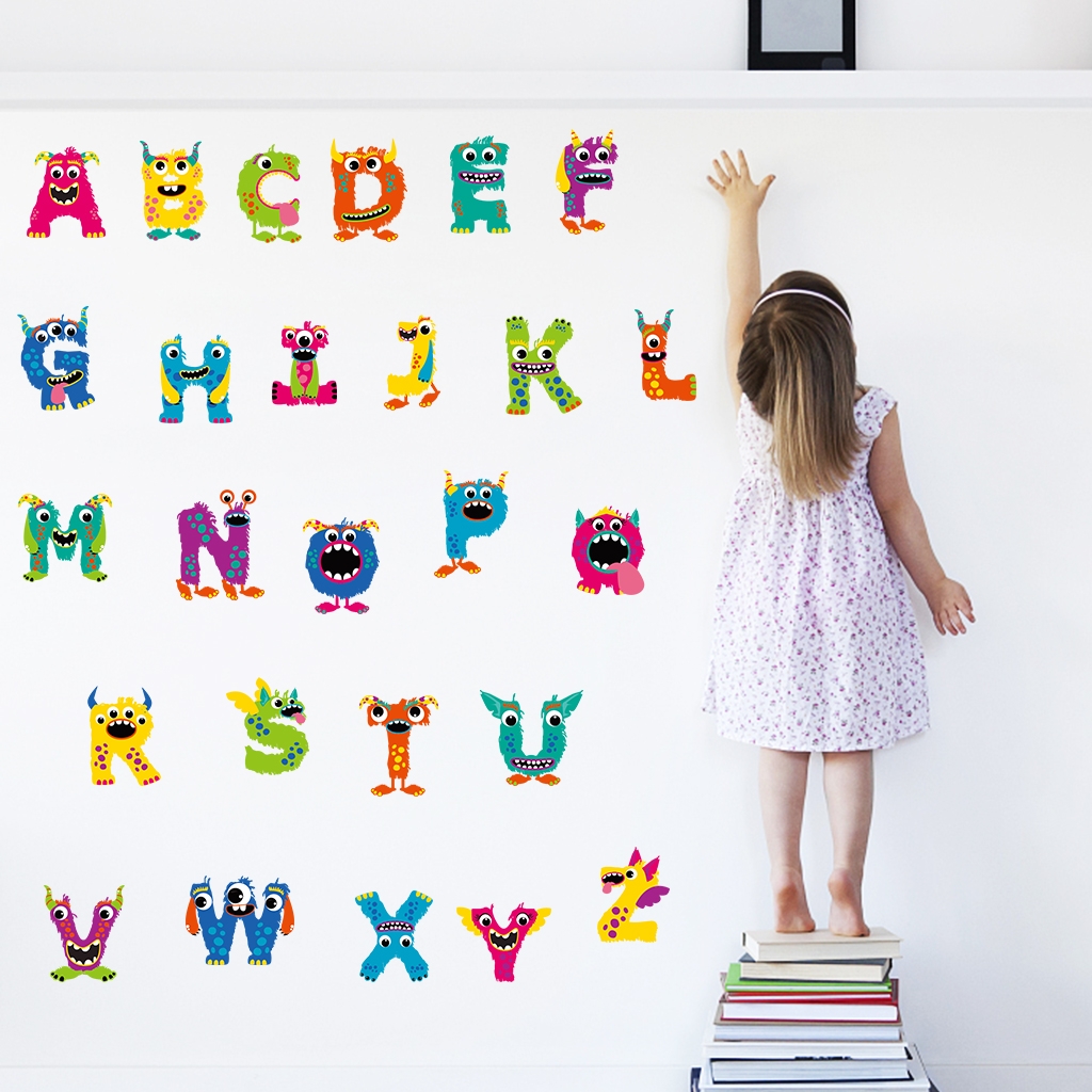 Sticker Mural - Mini Monstres / Alphabet ABC
