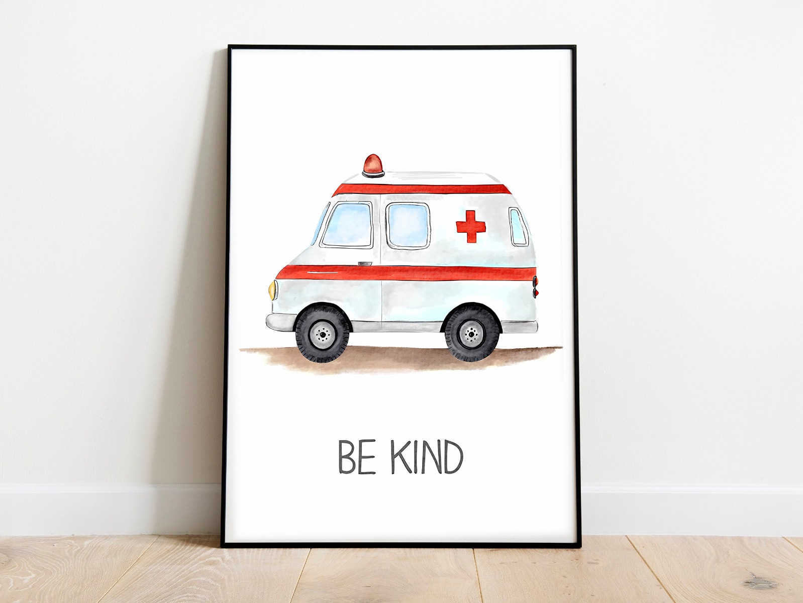 Affiche – Véhicule / Ambulance / Be Kind
