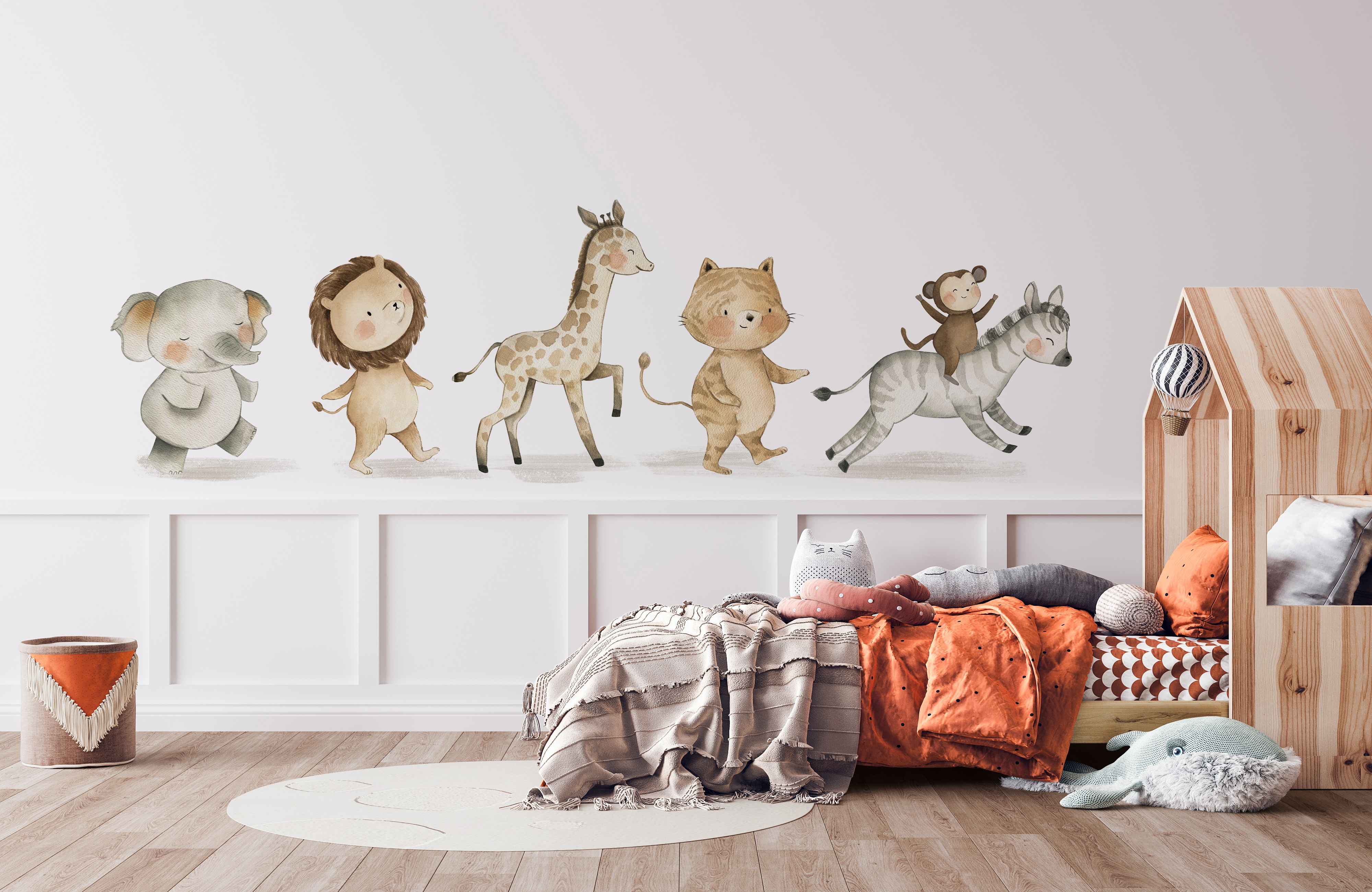 Sticker Mural - Animaux à la suite