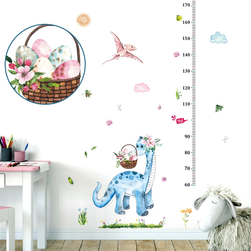 Sticker mural - Dinosaures / Mesure de la hauteur