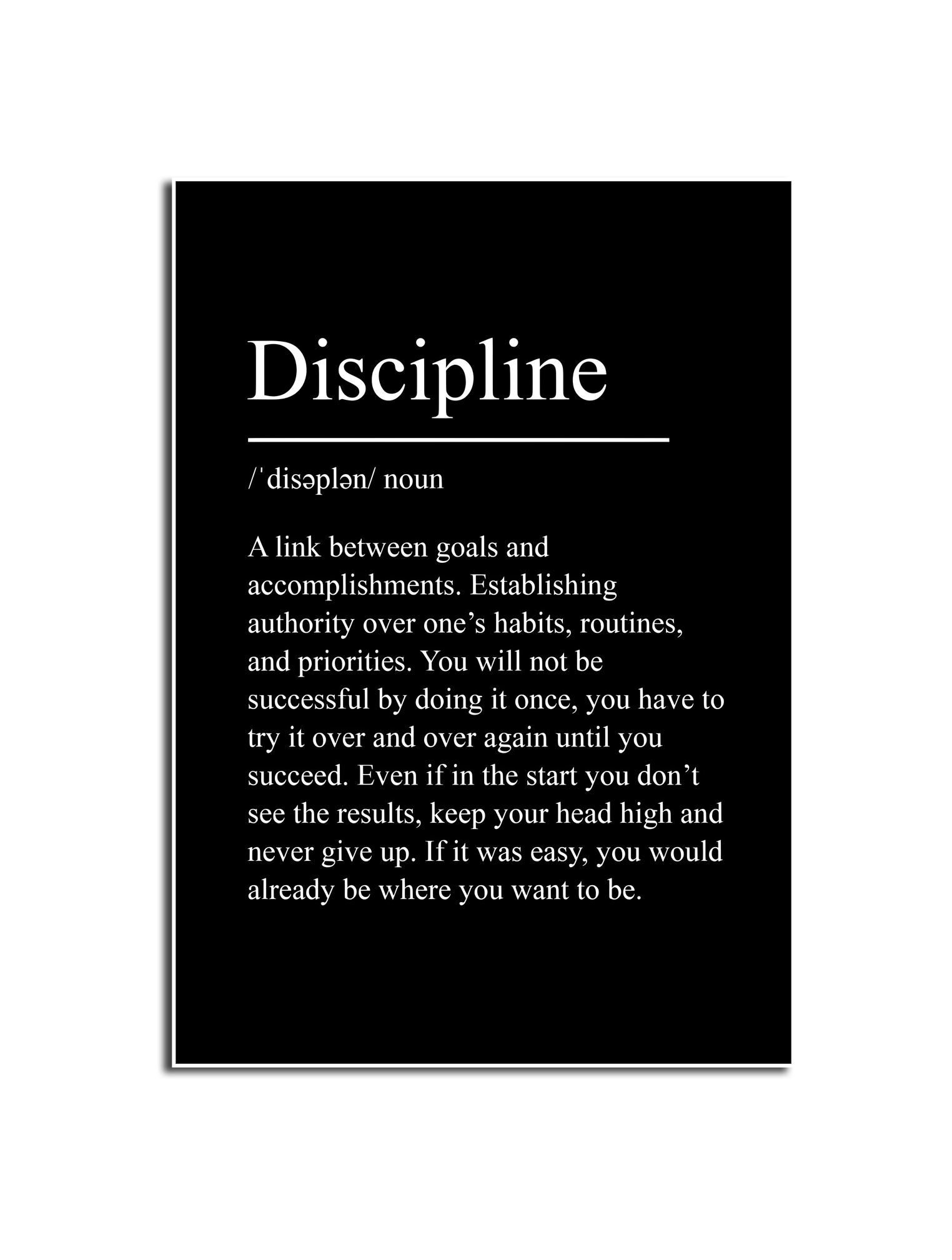Affiche – Discipline