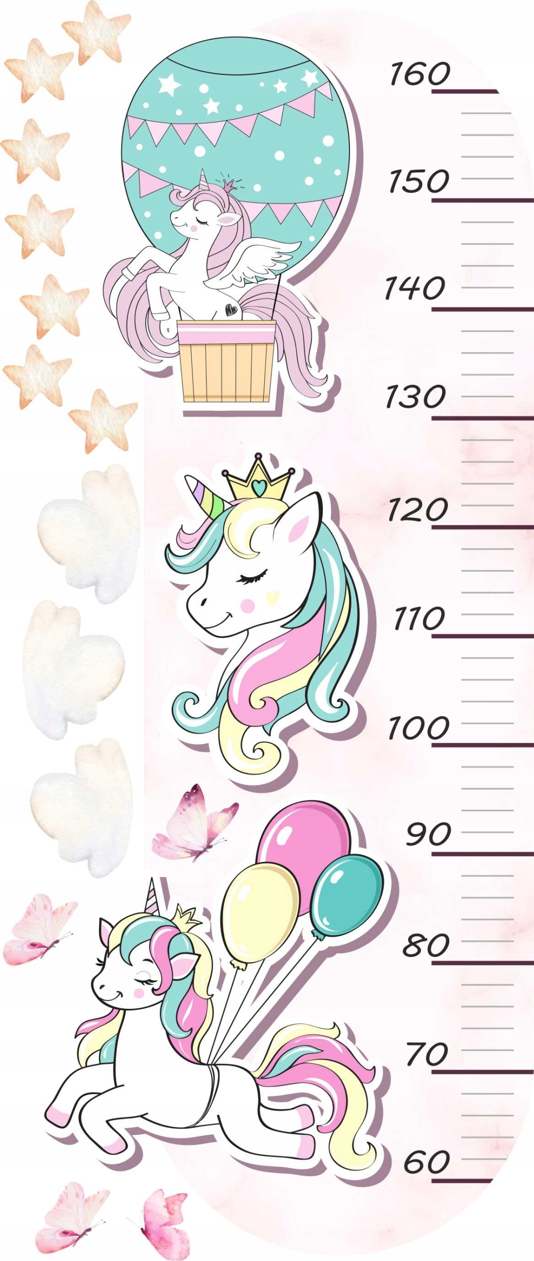 Sticker mural - Licorne / Mesure de la hauteur