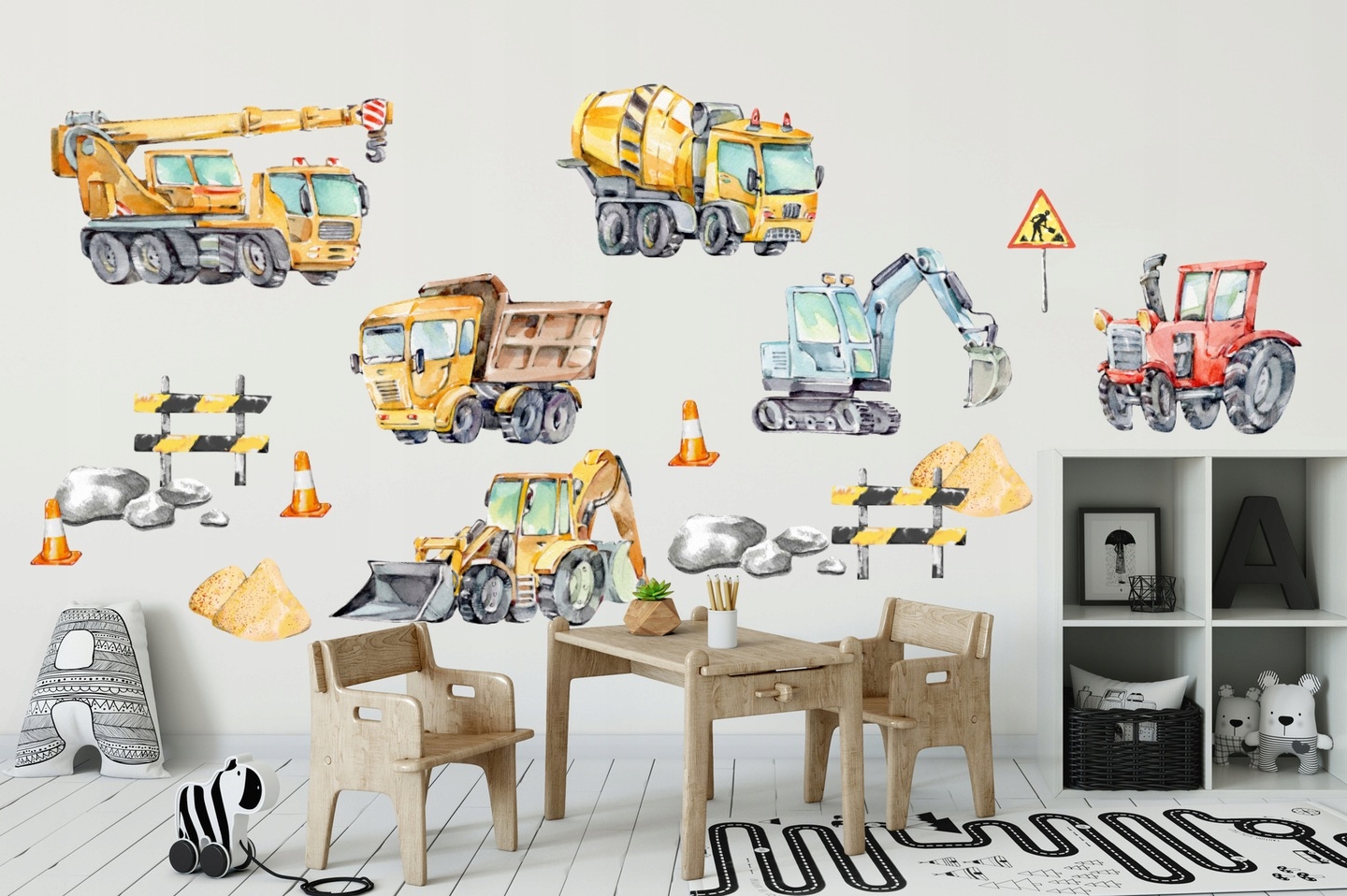 Sticker mural - Véhicules de construction