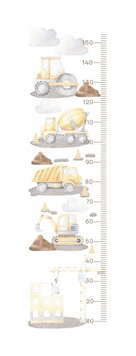 Sticker mural - Chantier de construction 3 / Mesure de hauteur