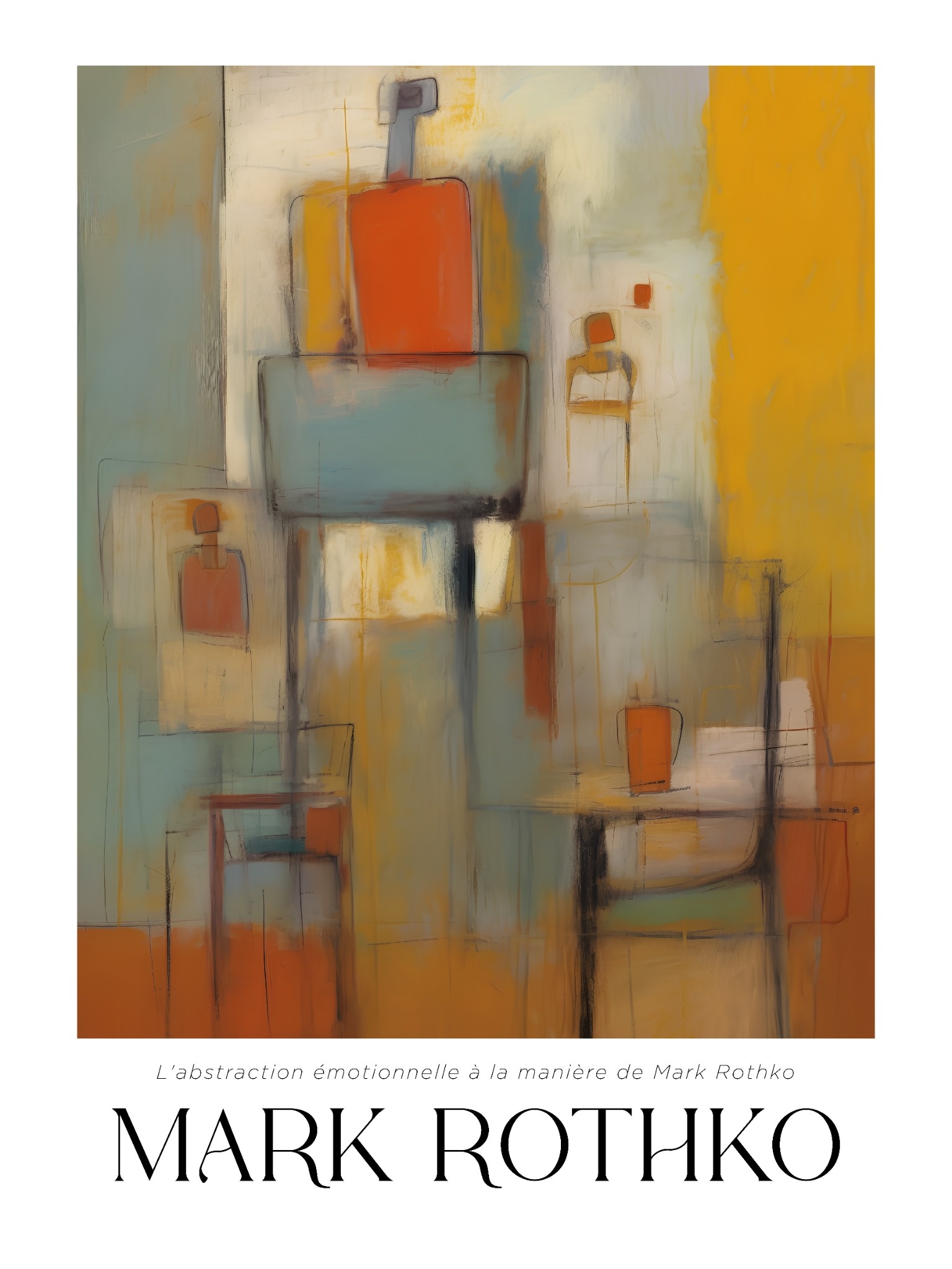 Poster - Mark Rothko Abstrait