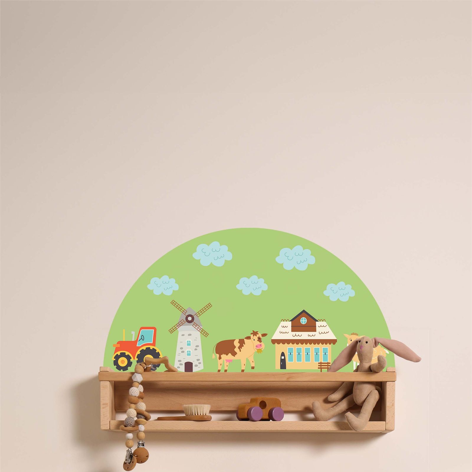 Autocollant Autocollant – Étagère Ikea, Décalque D'étagère / Scène D'animaux De Ferme