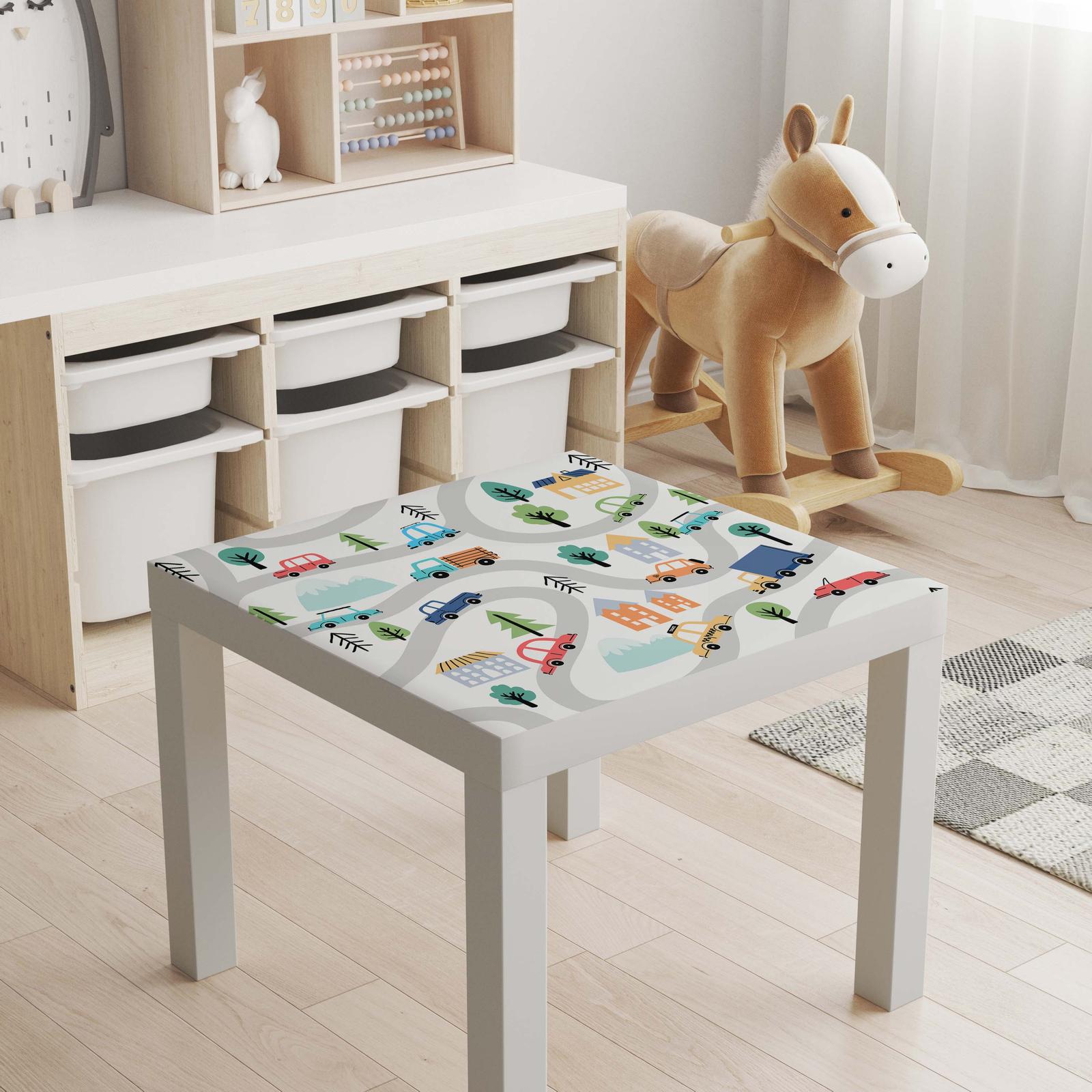 Autocollant Autocollant – Décalcomanie Pour Table Lack / Design De Voitures Colorées