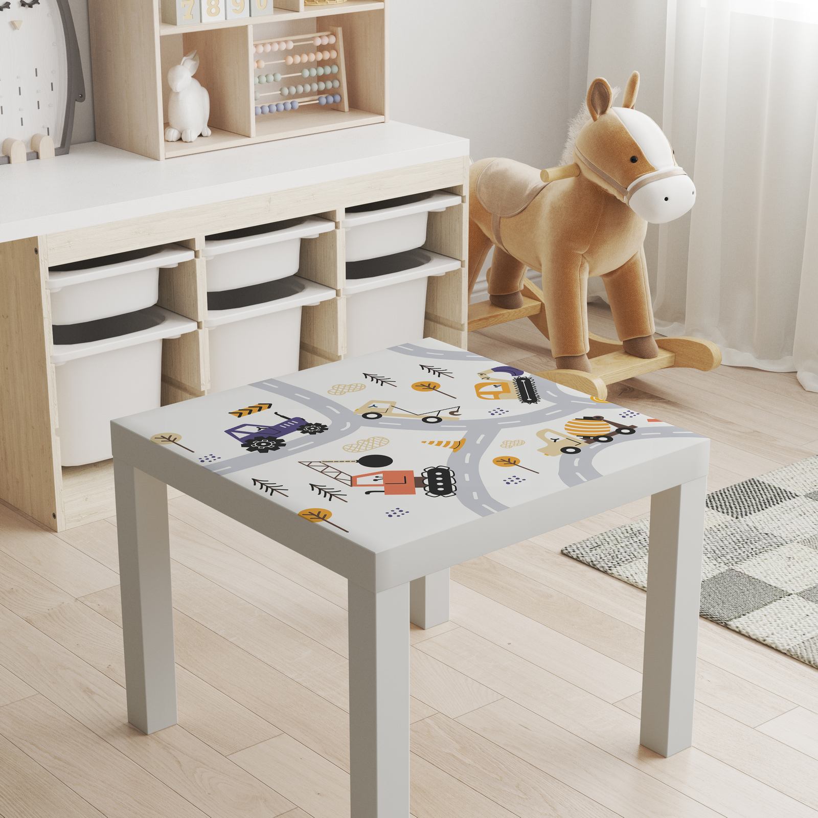 Autocollant Auto-adhésif – Décalque Table Lack / Construction Enfant