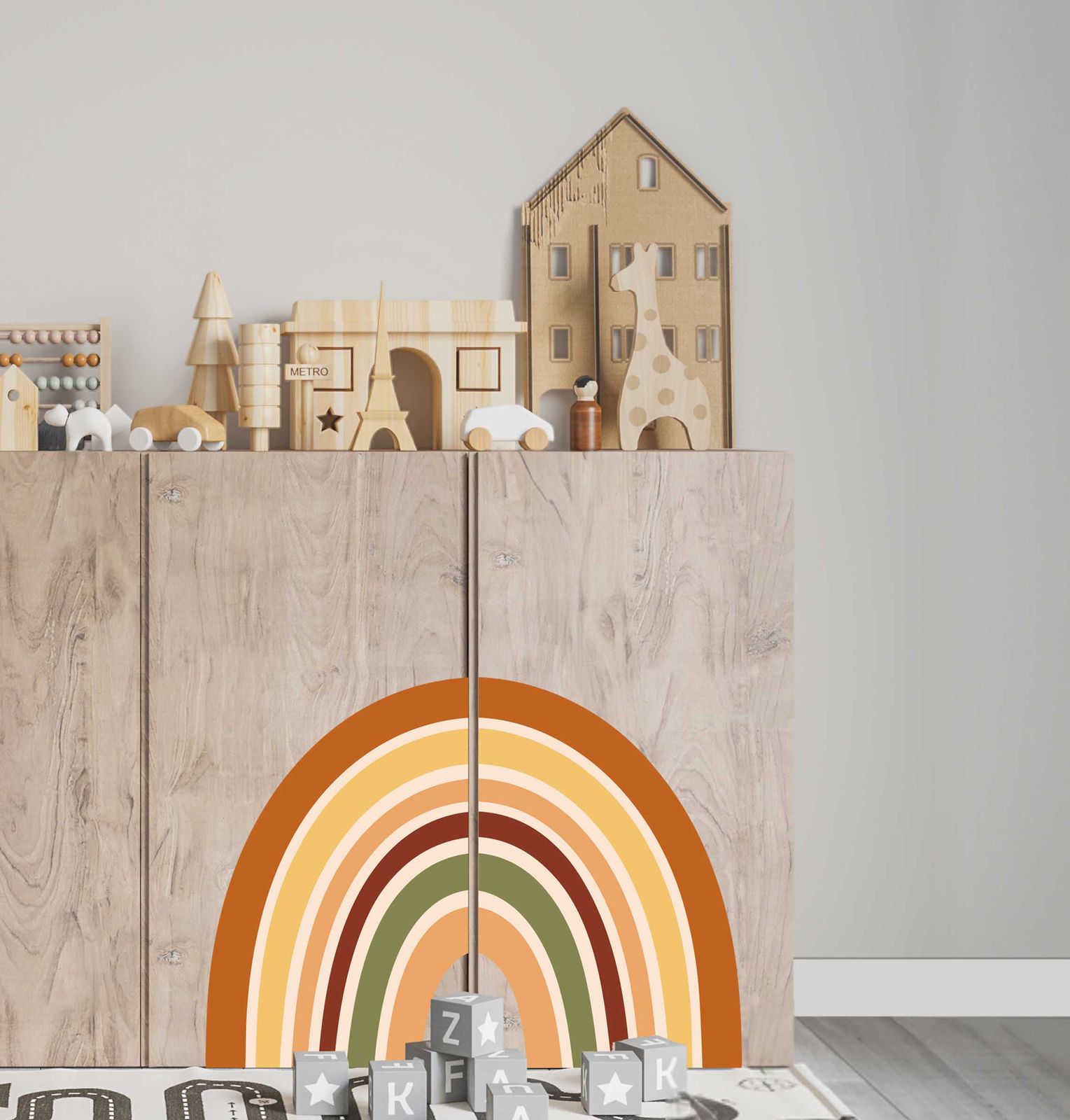 Autocollant Autoadhésif – Déco d'Armoire Ivar / Arc-en-Ciel