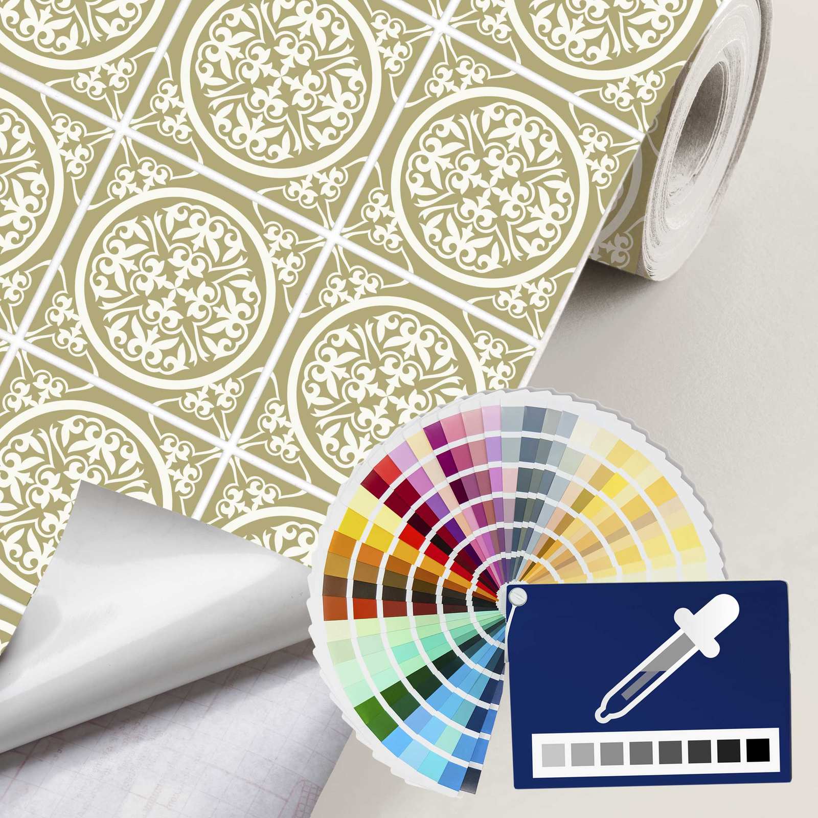 Papier Contact - Carreaux Artistiques / Choisissez votre propre couleur / Peel and Stick