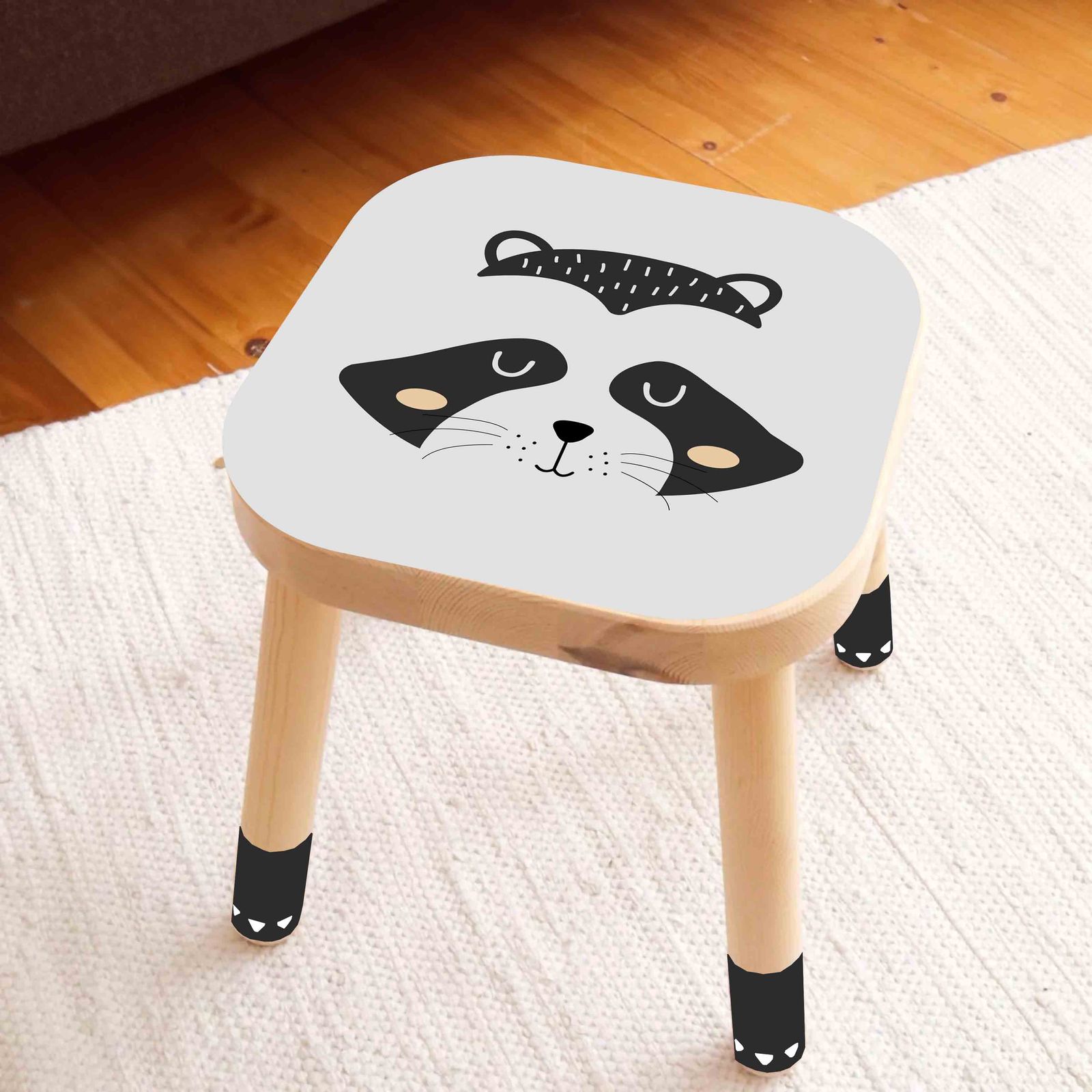 Autocollant Auto-adhésif – Décalcomanie Tabouret Flisat / Design Raton Laveur