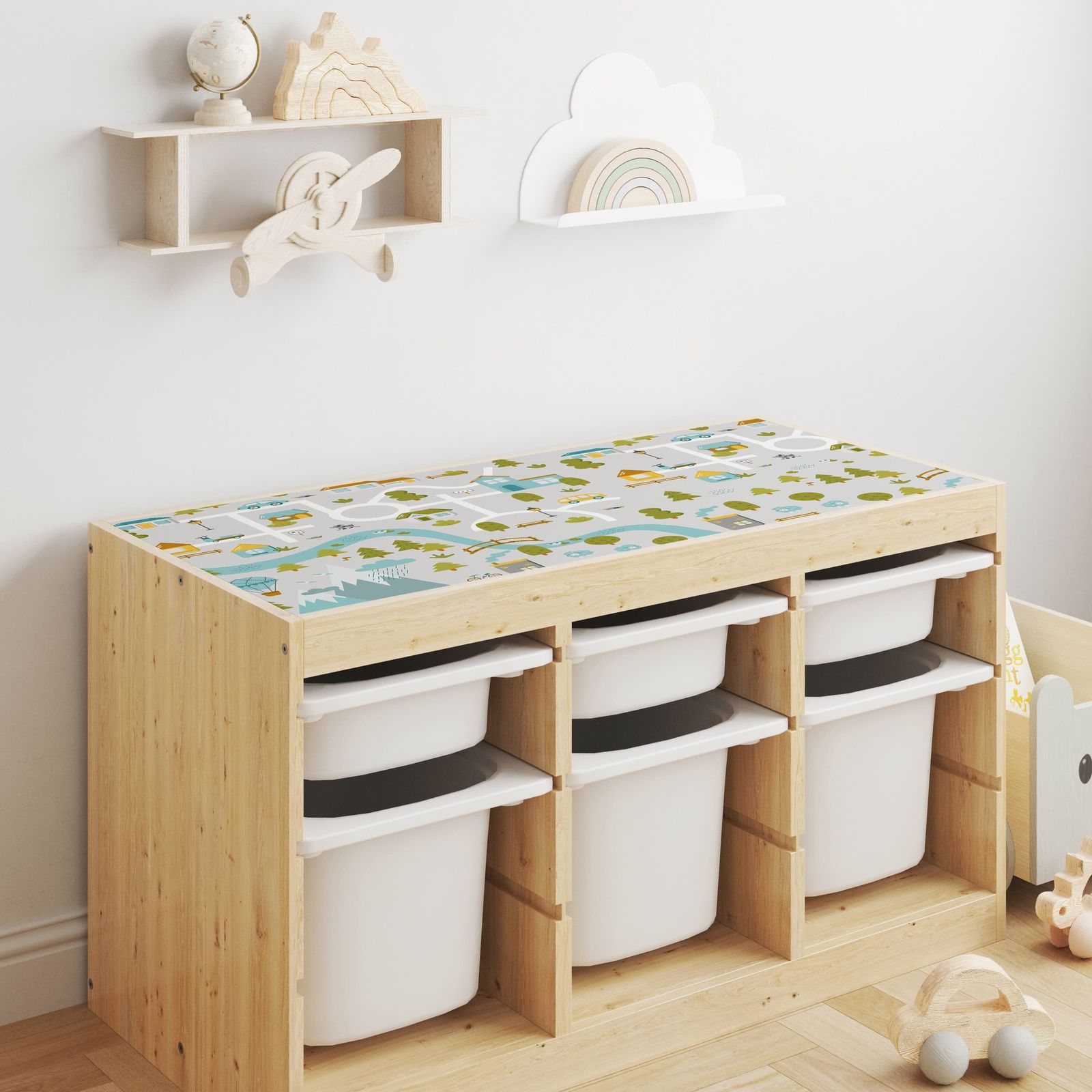 Autocollant Autocollant – Décalcomanie Trofast Top / Ville Ludique Pour Enfants
