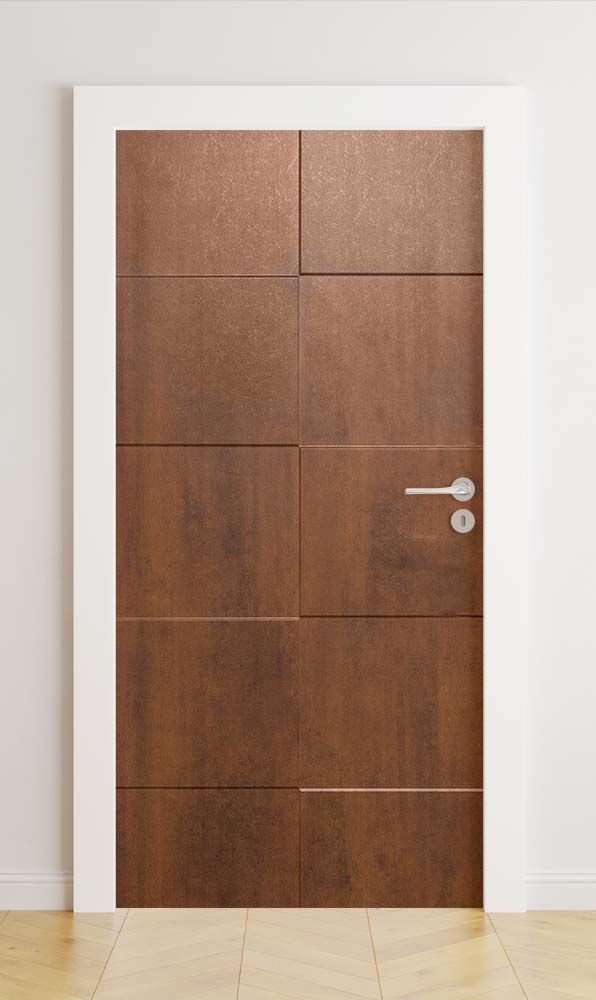 Autocollants de porte - Texture bois / Décoller et coller