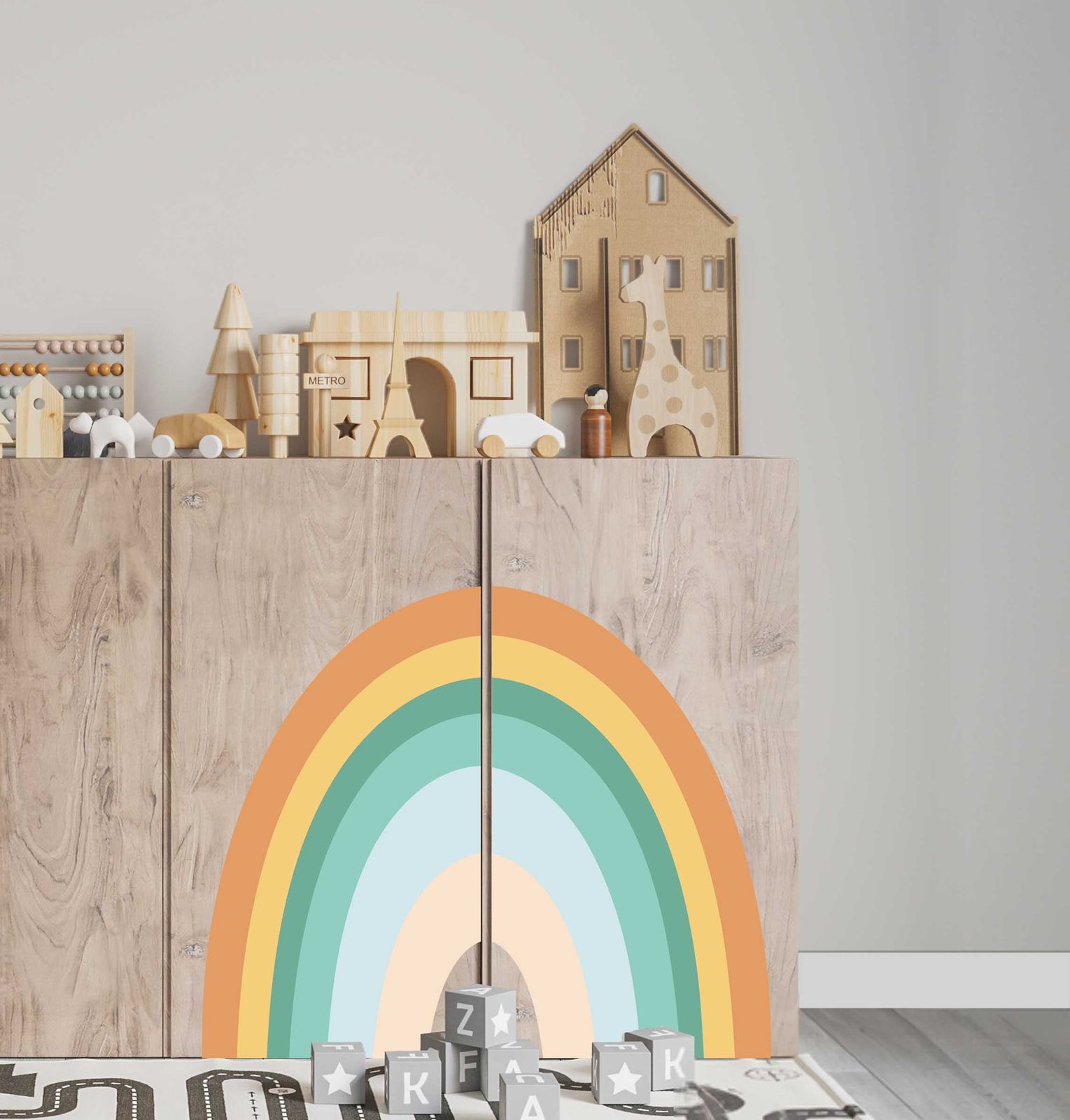 Autocollant Autocollant – Ivar Cabinet Décalcomanie / Design Arc-en-Ciel