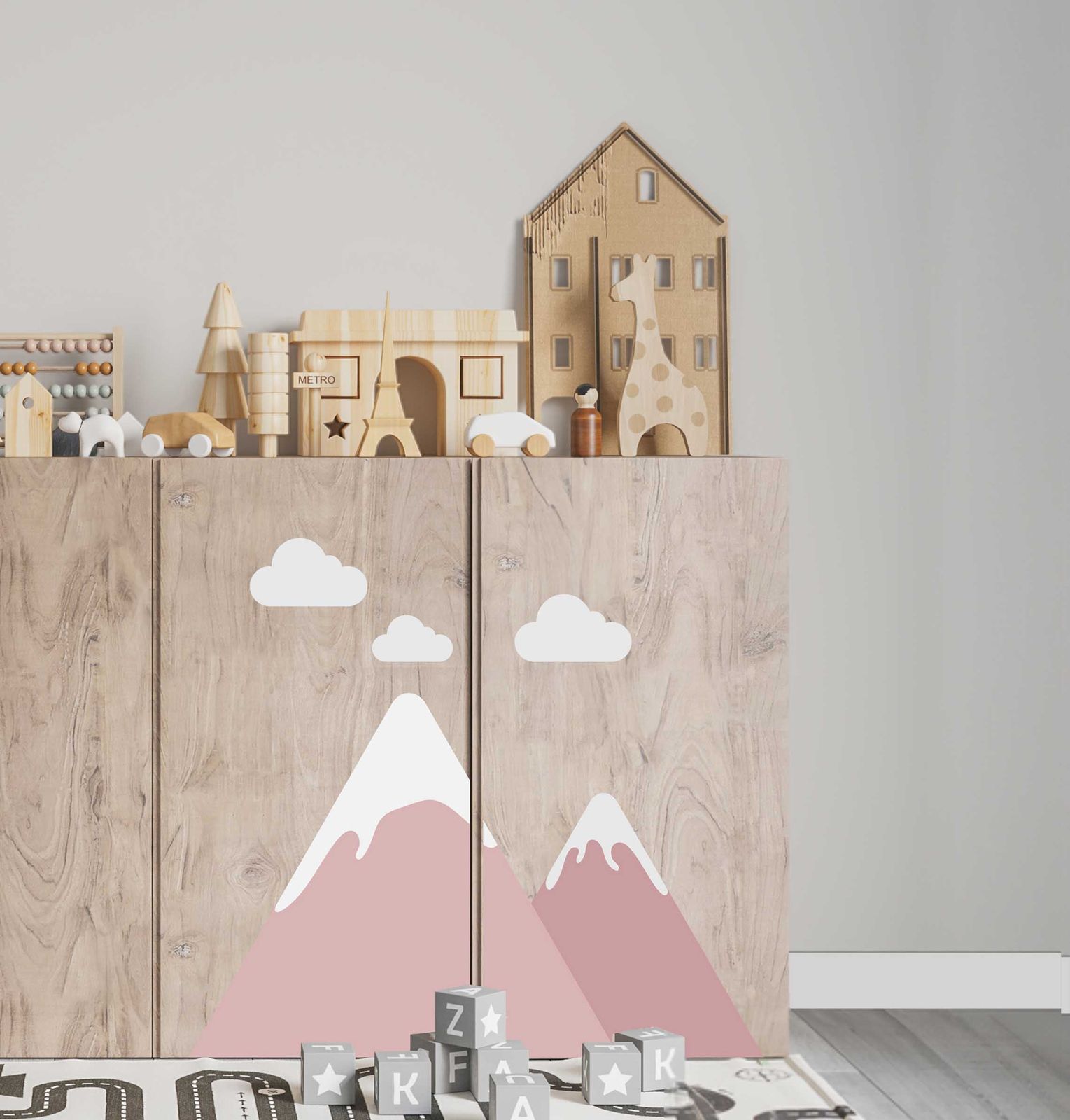 Autocollant Autocollant – Décalcomanie d'armoire Ivar / Décor Montagnard