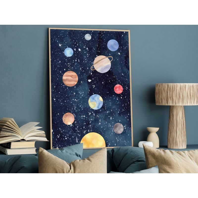 Affiche Encadrée Planète Jupiter - Art Mural Astronomie, Impression Sur Papier Semi-brillant 10 Mil