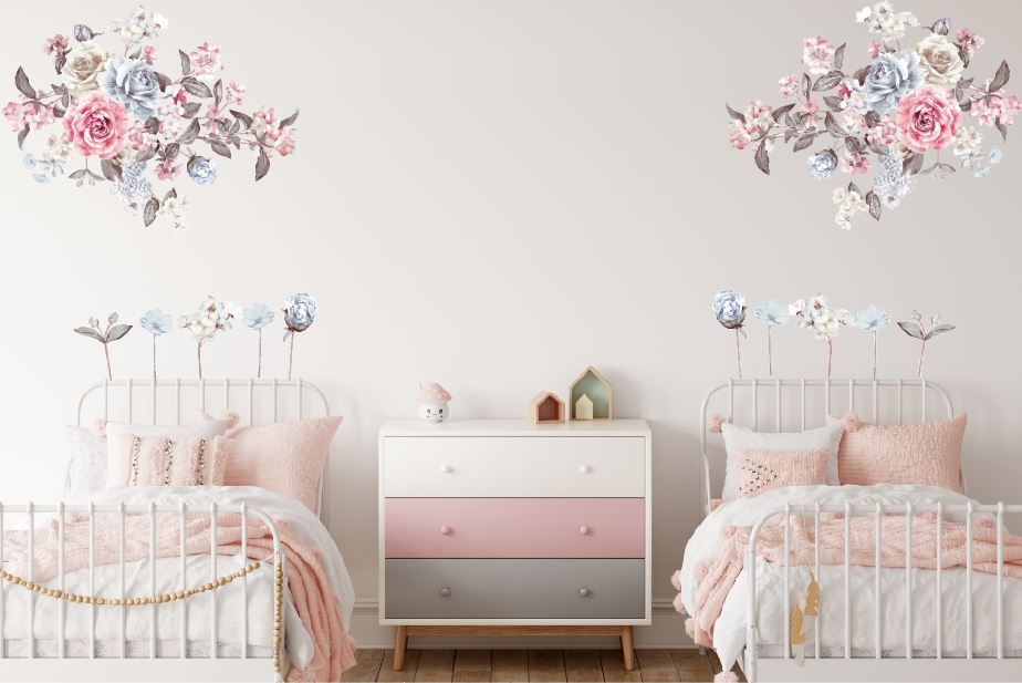 Sticker mural - Prairie fleurie XL
