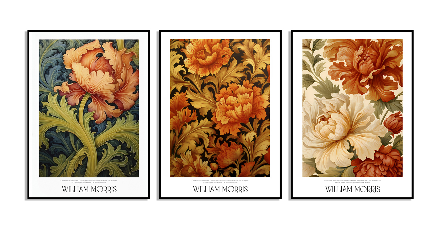 William Morris Affiche Set de 3