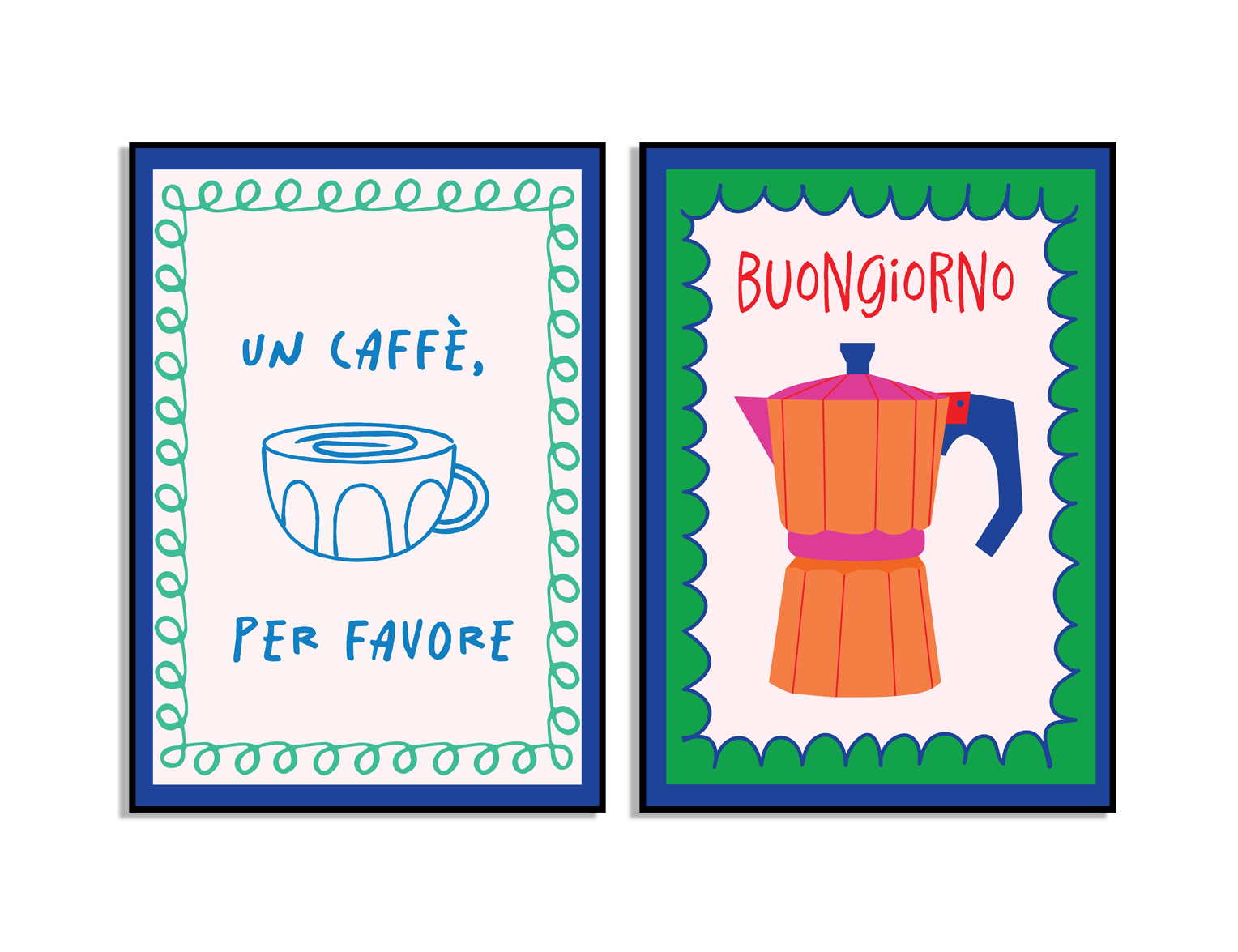 Affiche - Ensemble Café Buongiorno / Lot de 2