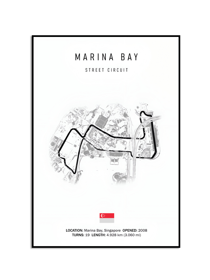 Affiche – MARINA BAY / STREET CIRCUIT