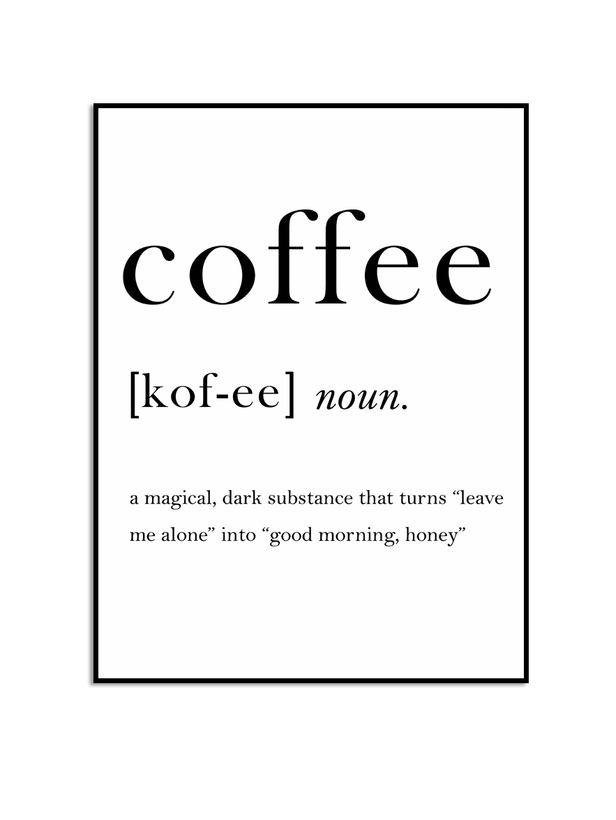 Affiche - Définition de Café