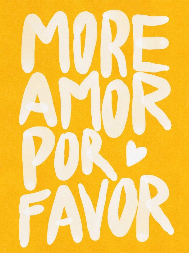 Affiche – MORE AMOR POR FAVOR / Jaune