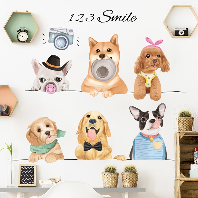 Sticker Mural - Chiens Mignons