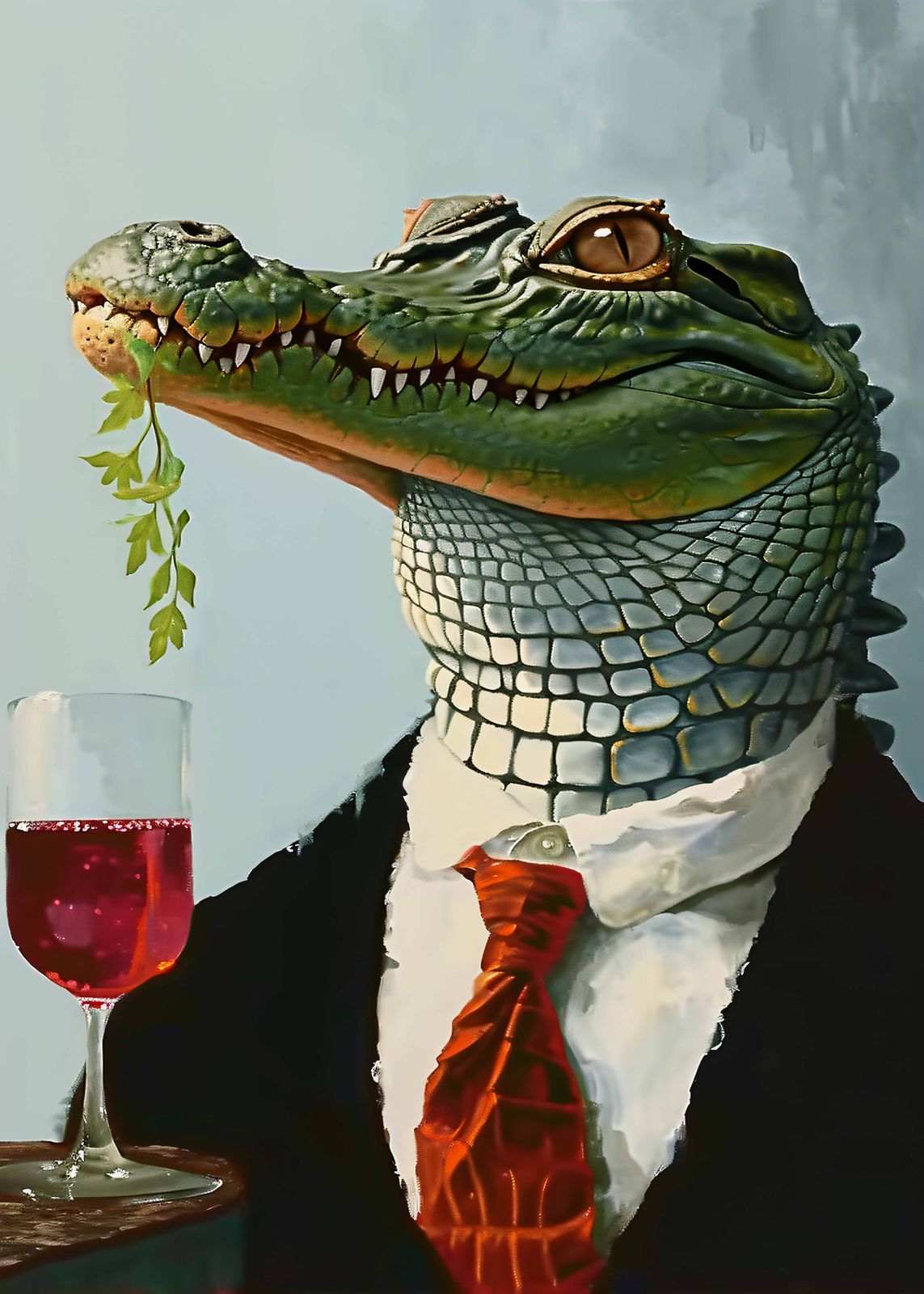 Affiche - Alligator en Costume