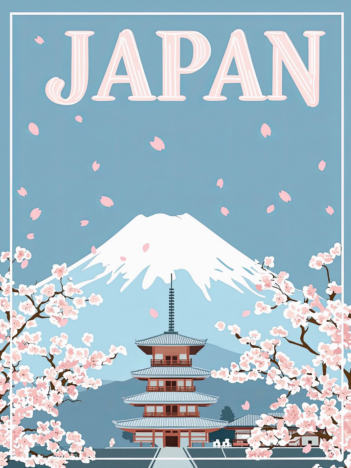 Affiche - Fleurs de Cerisier Japonaises