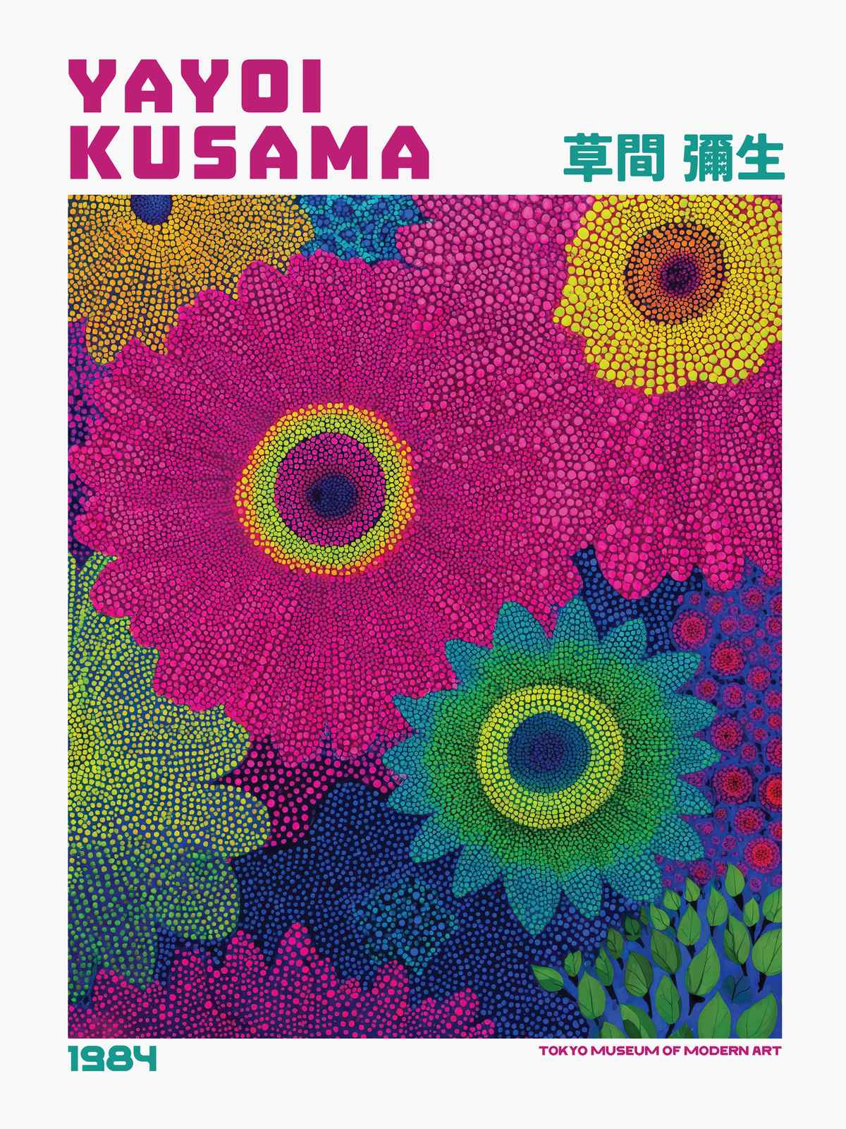 Affiche - Yayoi Kusama Floral 1984