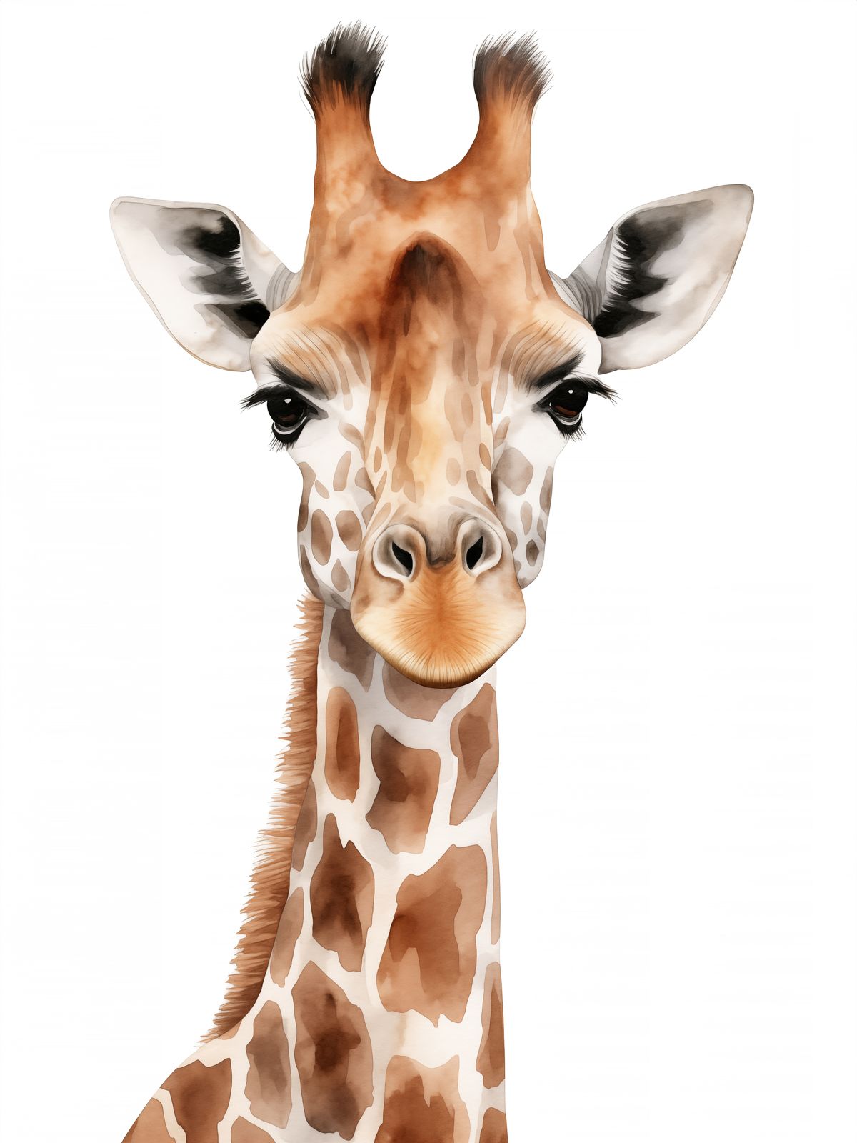 Affiche - Girafe Aquarelle