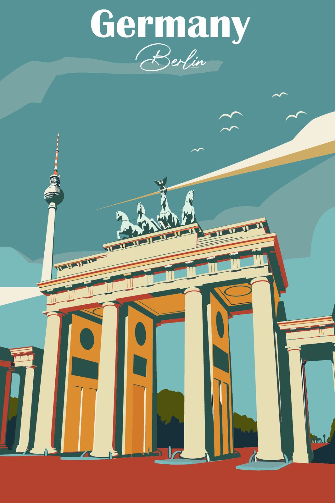 Affiche - Porte de Brandebourg Berlin