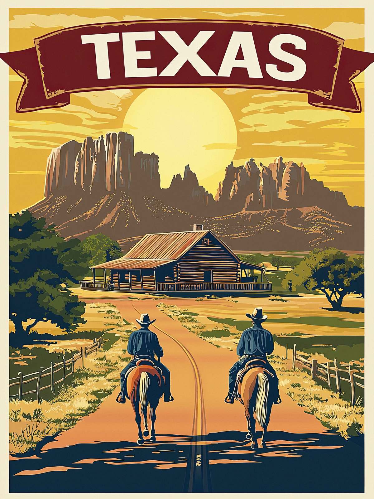 Poster - Paysage du Texas