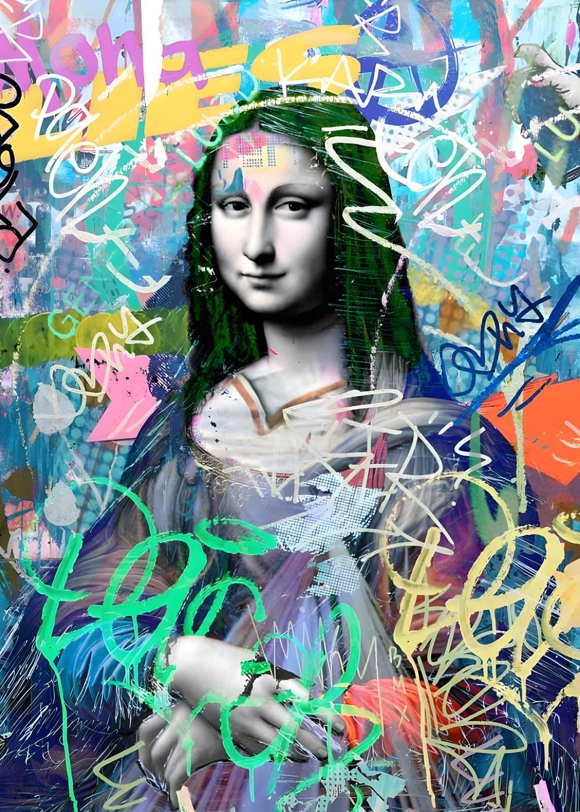 Affiche - Graffiti Mona Lisa