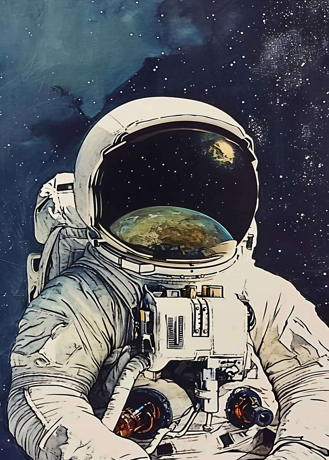 Affiche - Illustration Astronaute