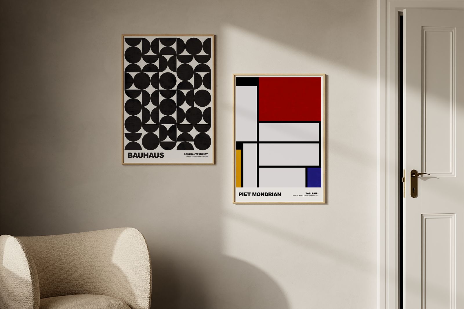 Affiche - Piet Mondrian et Bauhaus / Ensemble de 2