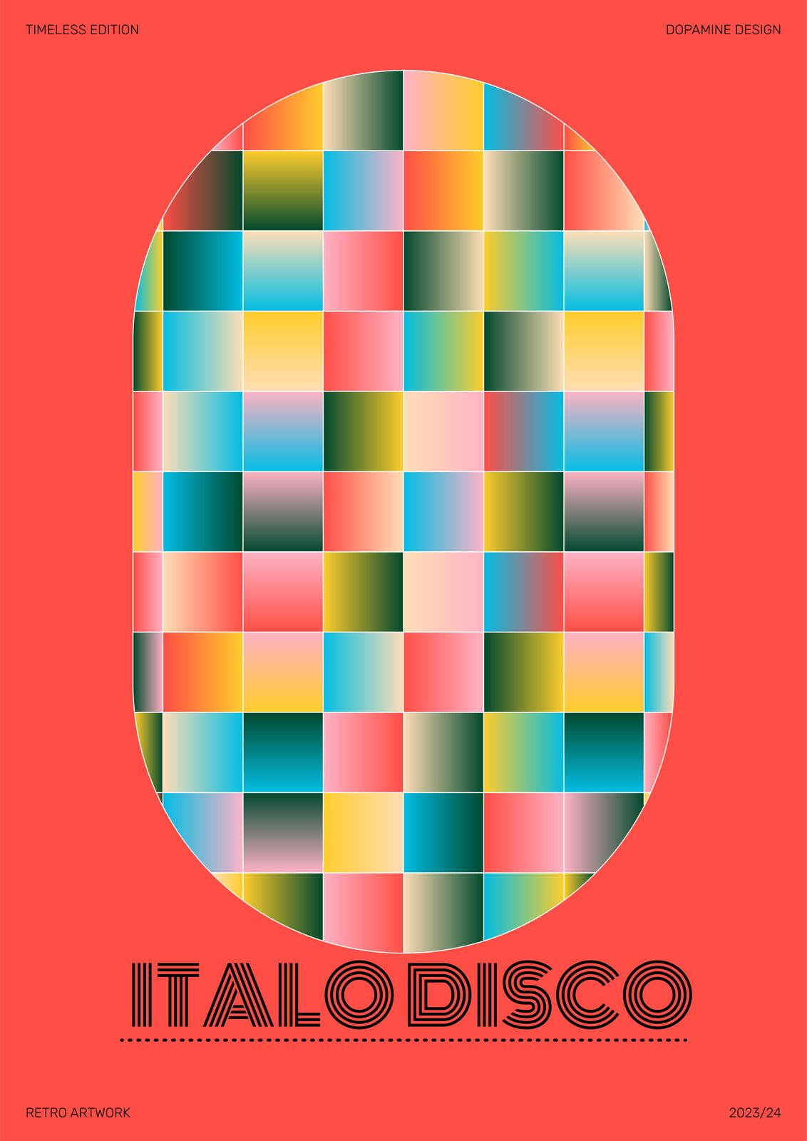 Affiche - Italo Disco Œuvre Rétro