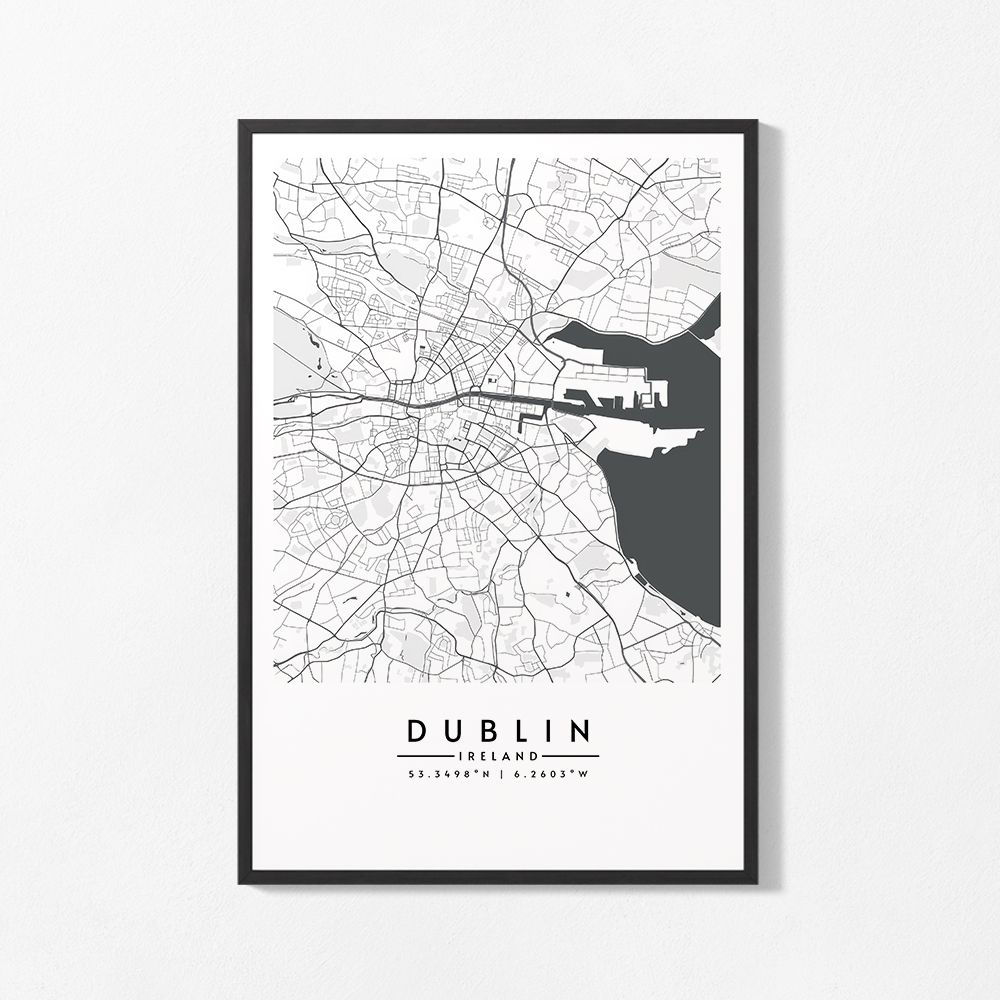 Affiche - Plan de la ville de Dublin