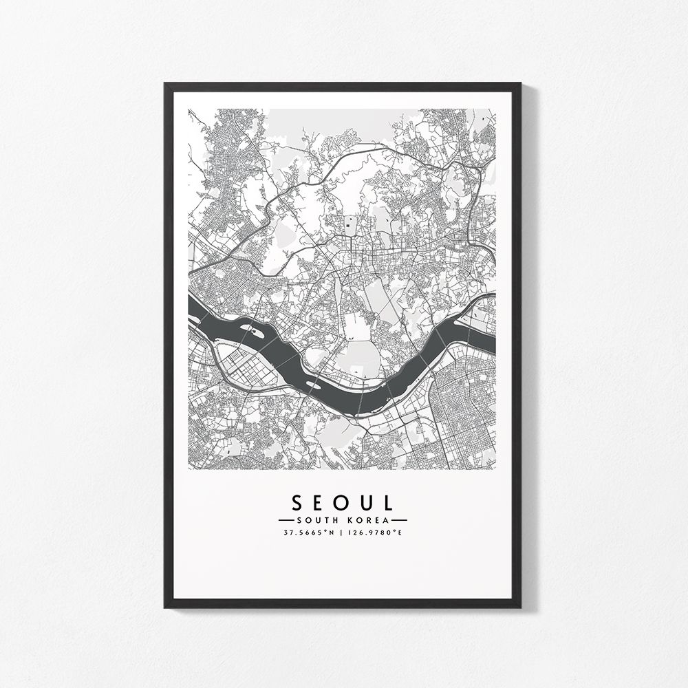 Affiche - Carte de Séoul