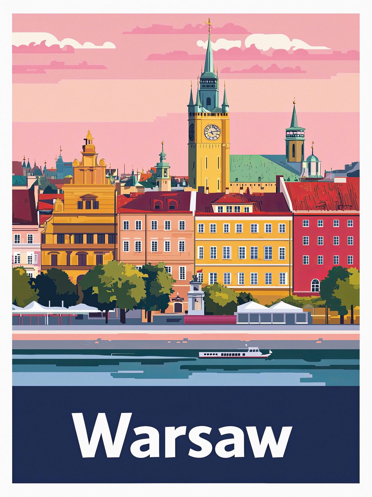 Poster - Paysage Urbain de Varsovie