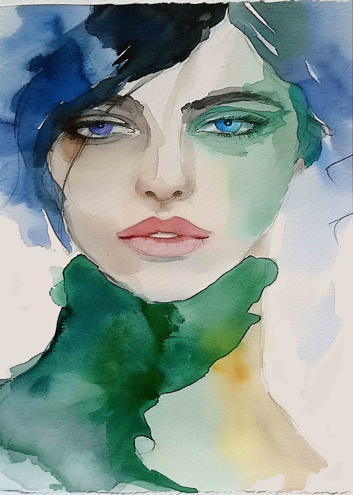 Affiche - Femme en vert