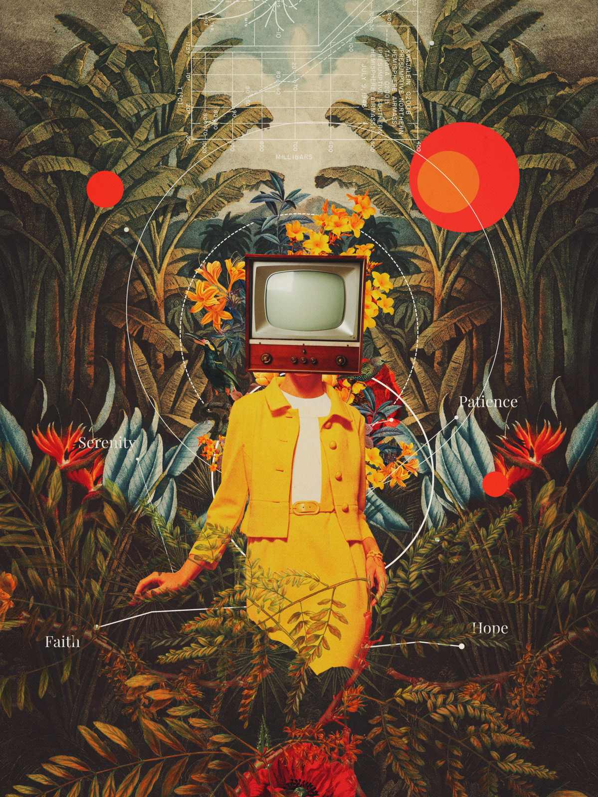 Affiche - Casque Jungle Surréaliste