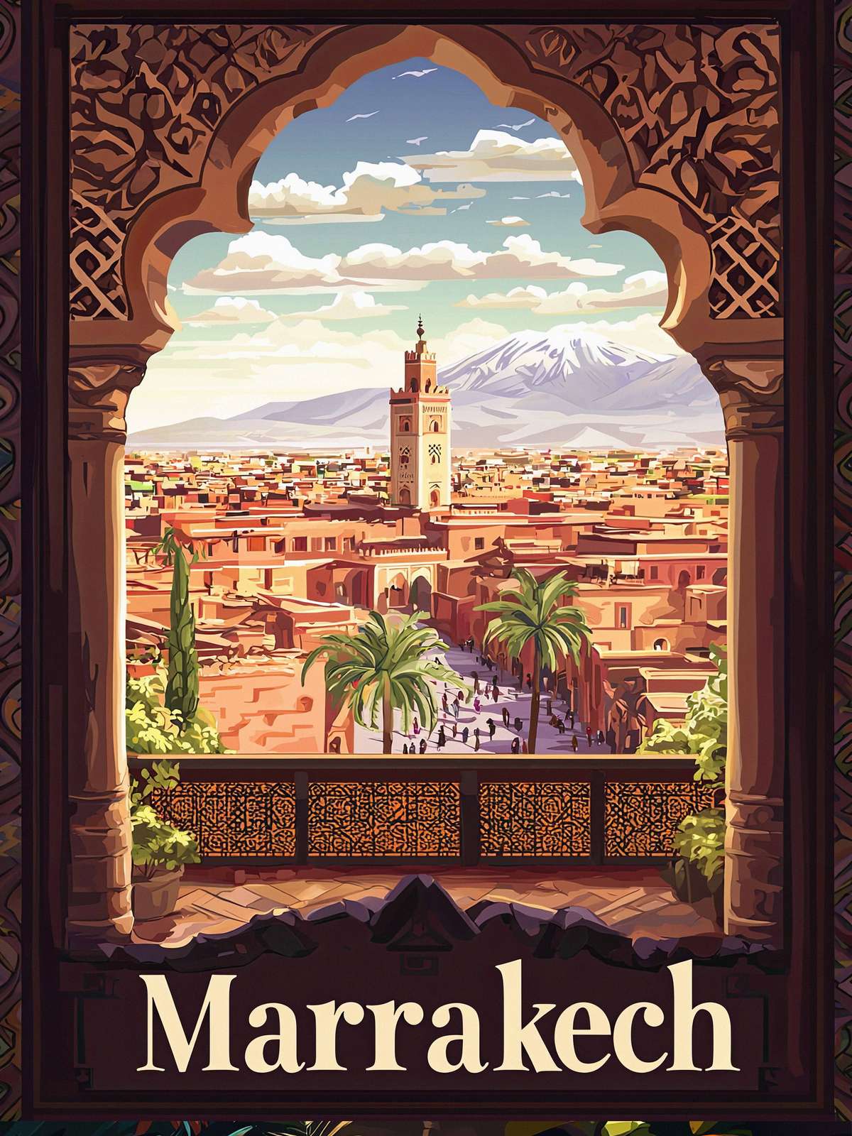 Affiche - Paysage urbain de Marrakech