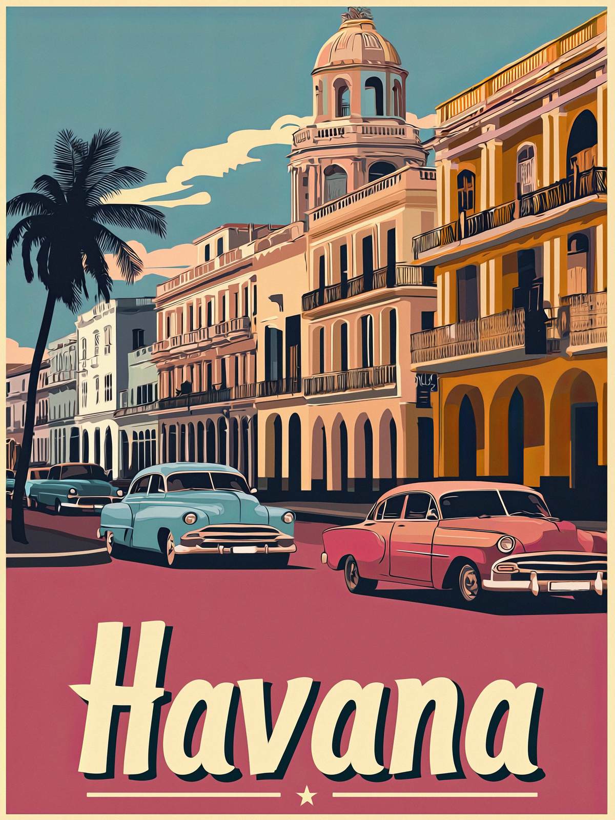 Affiche - Paysage Urbain de La Havane