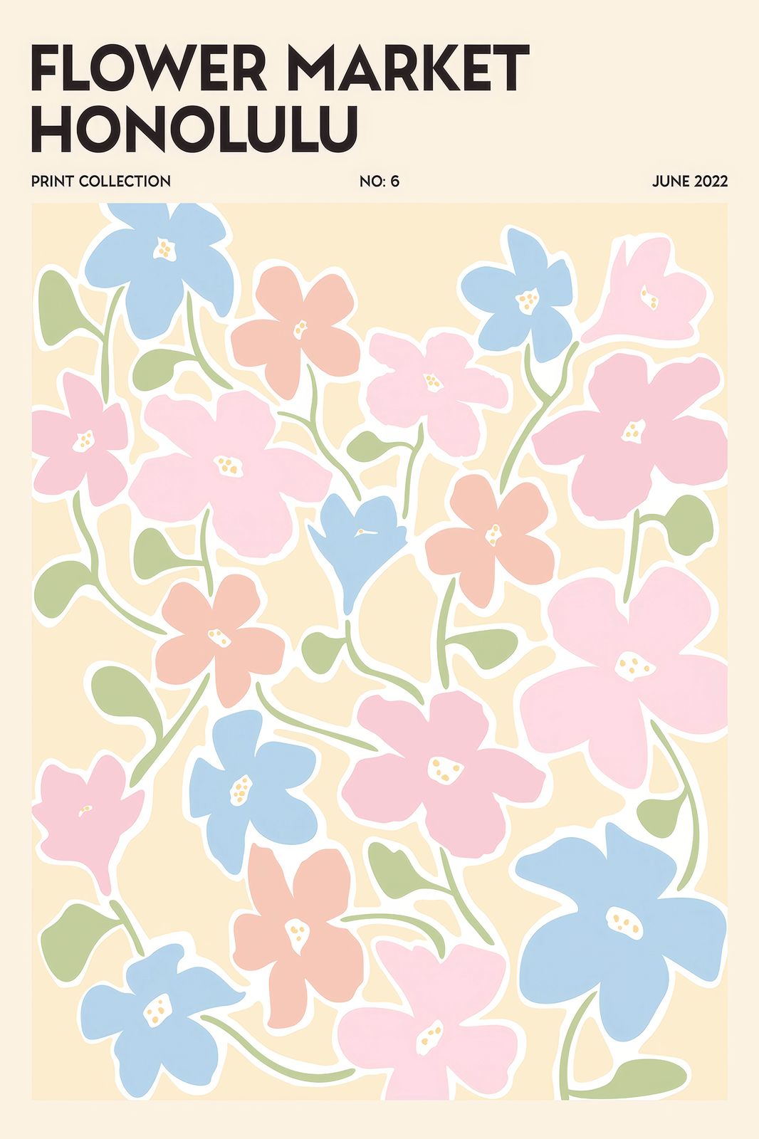 Affiche - Flower Market Honolulu