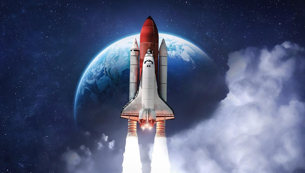 Affiche - Lancement de Navette Spatiale