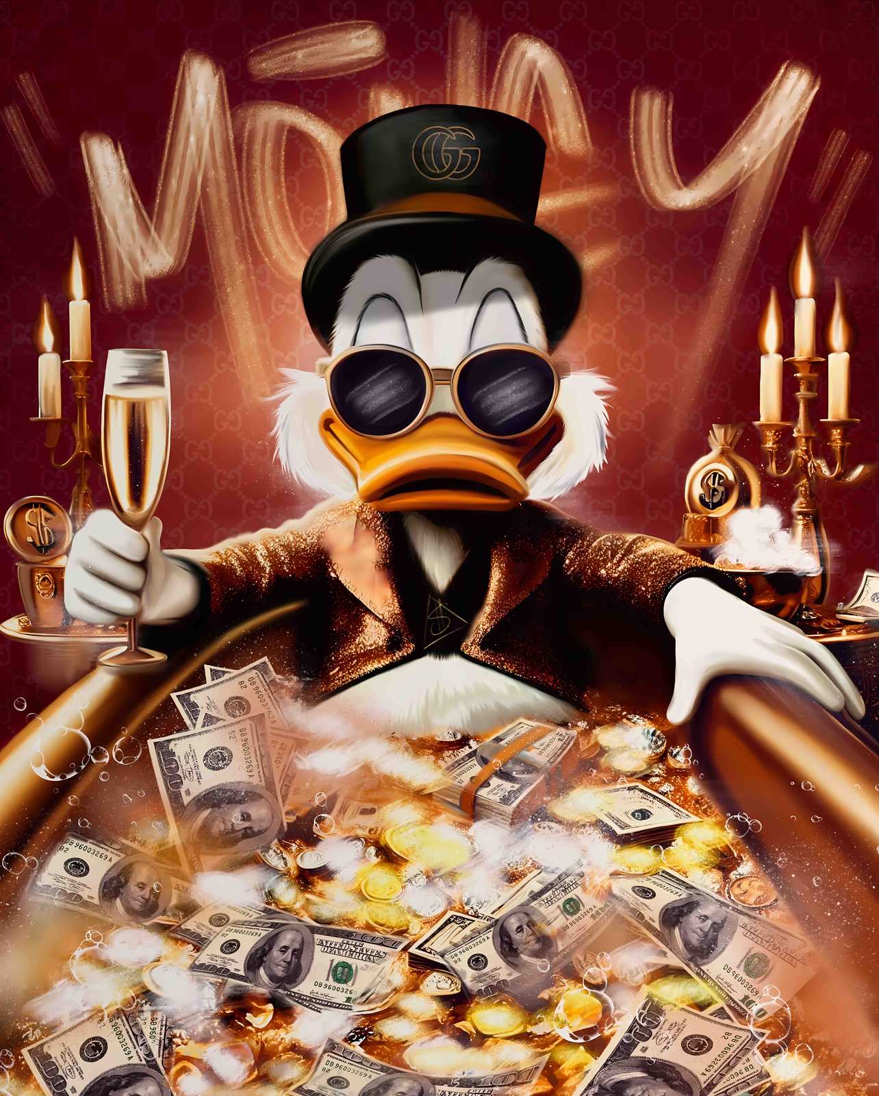 Affiche - Donald Duck Bain d'argent
